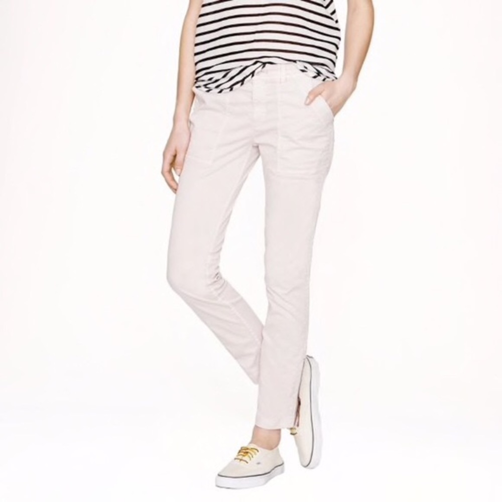 J. Crew Pale Pink Skinny Stretch Cargo Pants